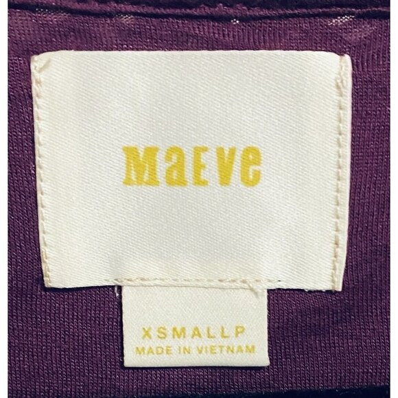 Anthropologie Maeve Dress Womens XS Purple Laila Mini Crochet Lace Boho Peasant - Picture 6 of 8